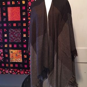 Eileen Fisher Serape Wool Blend Wrap